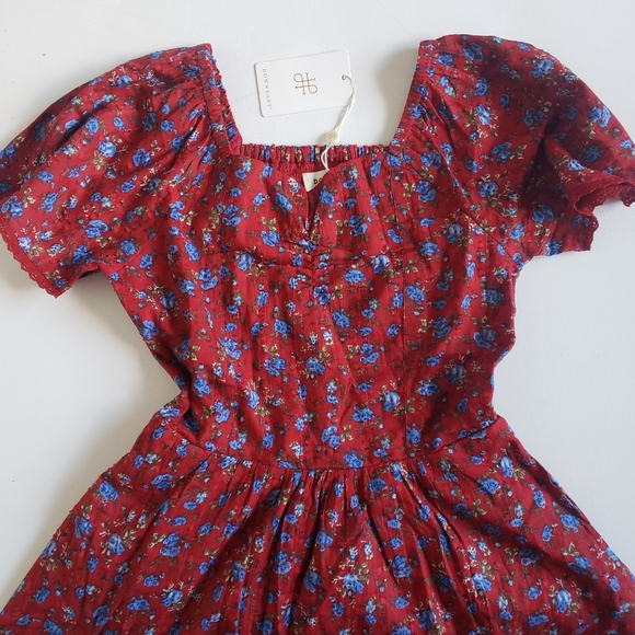 DownEast Serena Dress XS Red and Blue Floral Midi Dress - Picture 6 of 12